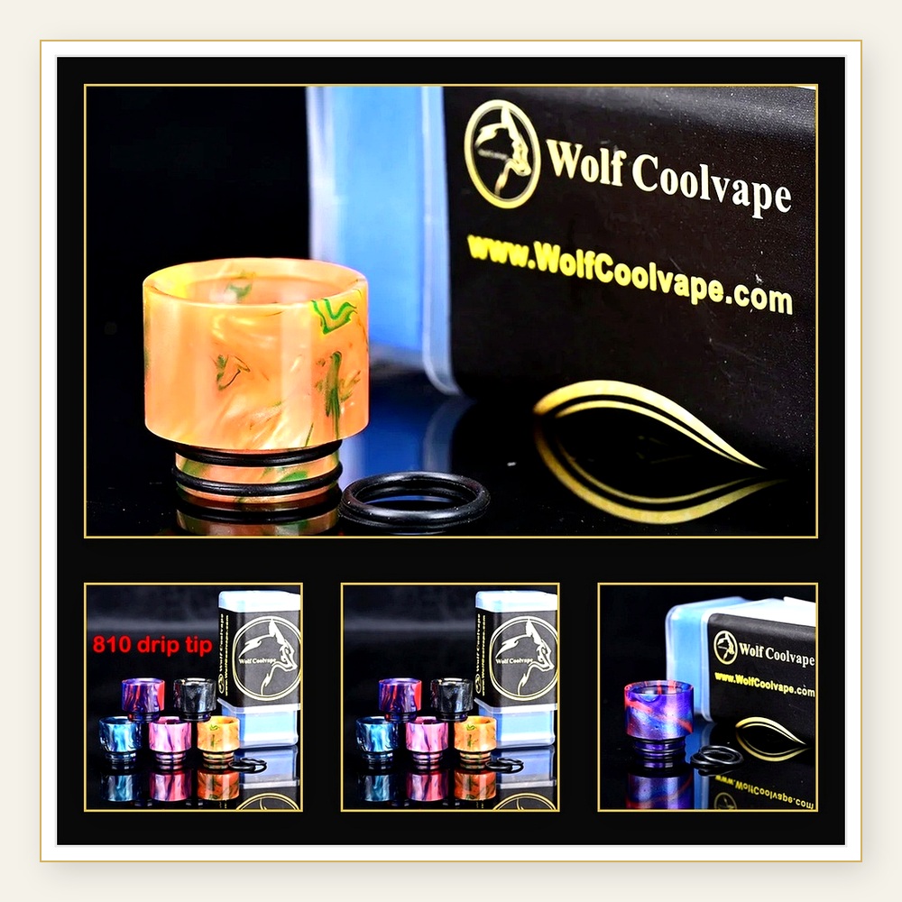 Drip Tip Resin - Wolfcoolvape 810 Drip Tips - Juego