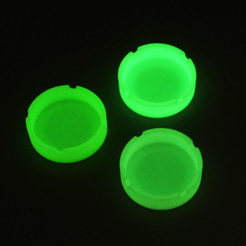 Weed Vaping Accessories - Cenicero suave de silicona luminoso redondo
