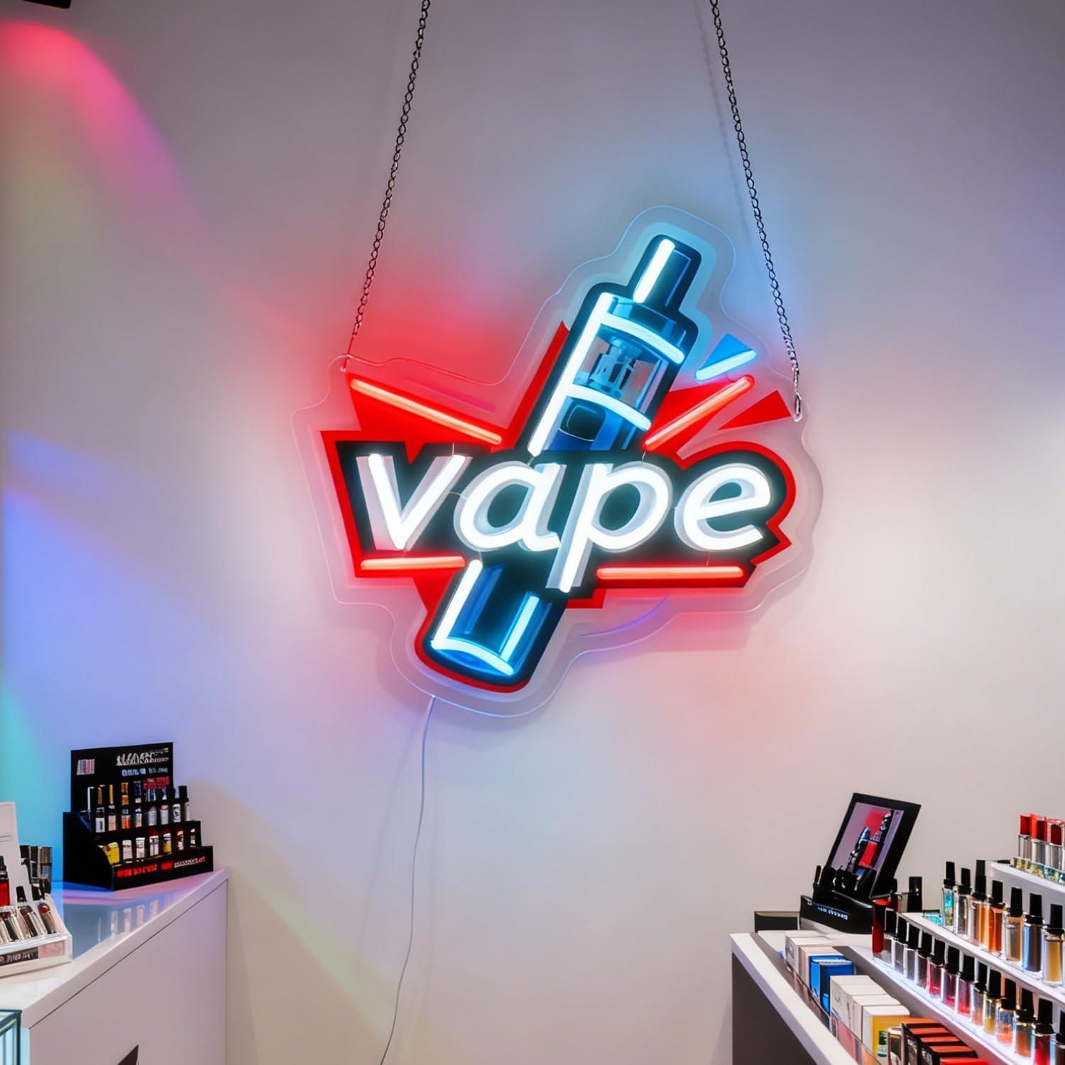 Vaping Store - Letrero Luminoso LED USB Regulable con