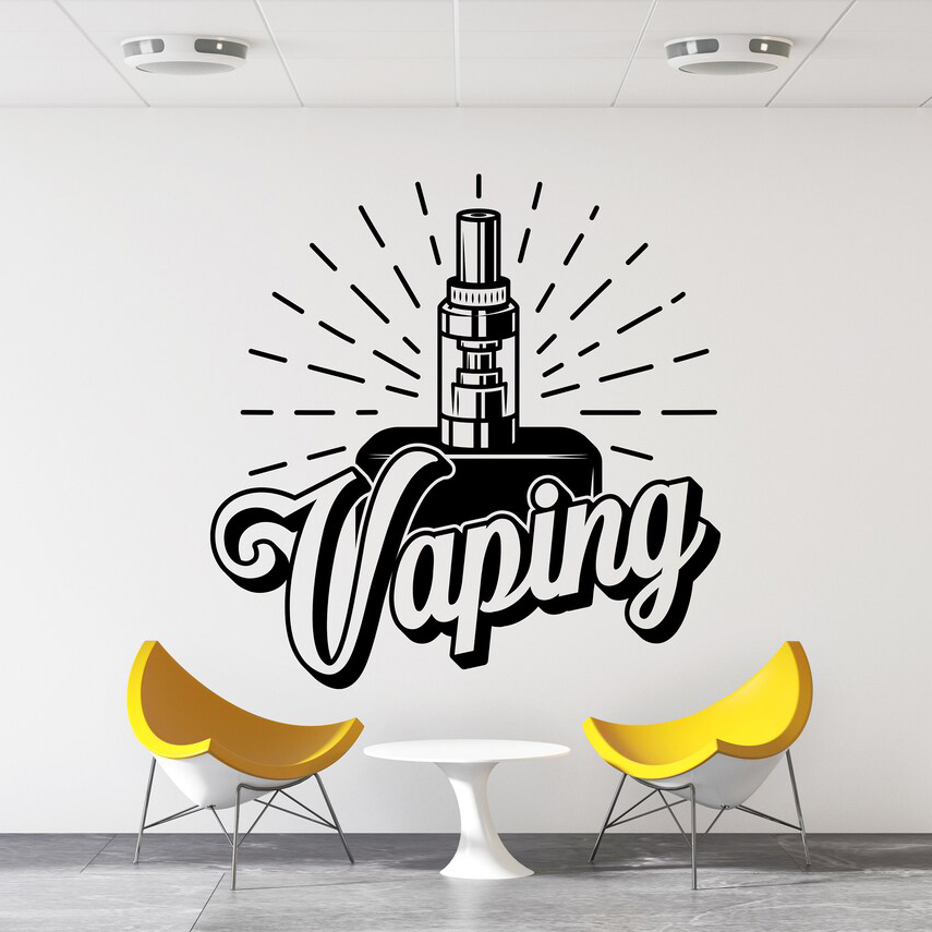 Calcomanía de pared para tiend - Vaping Store reseña y precio